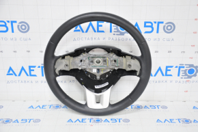 Naked steering wheel Dodge Journey 11-20 leather black, without buttons, with pads, scratches, bumps