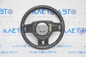 Naked steering wheel Dodge Journey 11-20 leather black, without buttons, with pads, scratches, bumps