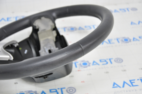 Naked steering wheel Dodge Journey 11-20 leather black, without buttons, with pads, scratches, bumps