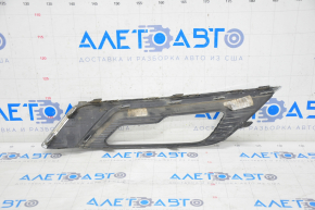 Front bumper grille left Ford Fusion mk5 17-18 under fog lights LED gloss, with chrome molding, sand