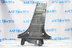 Center pillar trim lower left Hyundai Sonata 11-15 black, broken fastener, scratches