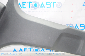 Center pillar trim lower left Hyundai Sonata 11-15 black, broken fastener, scratches