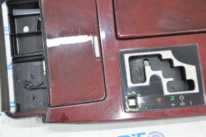 Center console trim with cup holders Lexus GS300 GS350 GS430 GS450h 06-07 mahogany scratches, abrasions, no plug