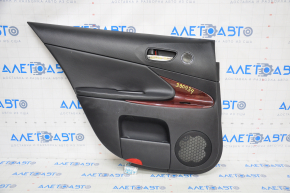 Door trim card rear left Lexus GS300 GS350 GS430 GS450h 06-06 black, mahogany leather tears, break, broken fastener