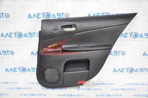 Door trim card rear right Lexus GS300 GS350 GS430 GS450h 06-06 black, mahogany scratches and tears on leather