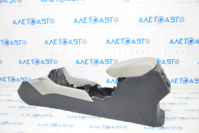 Console central armrest Subaru Forester 19-24 SK leather, black with gray, tears, scratches