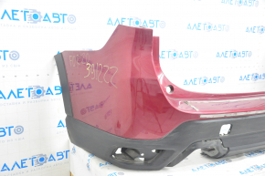 Rear bumper bare Subaru Forester 19-24 SK red, tear, crack, broken mount, scratches