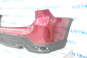 Rear bumper bare Subaru Forester 19-24 SK red, tear, crack, broken mount, scratches