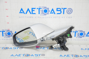 Side mirror left Tesla Model S 12-20 13+1 pins, auto-dimming, silver+chrome, scratches