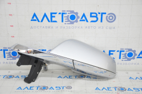 Side mirror left Tesla Model S 12-20 13+1 pins, auto-dimming, silver+chrome, scratches