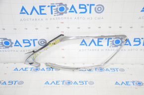 Chrome headlight frame front left Lexus GS300 GS350 GS430 GS450h 06-11 broken mount, sand, chrome swelled