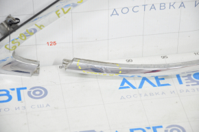 Chrome headlight frame front left Lexus GS300 GS350 GS430 GS450h 06-11 broken mount, sand, chrome swelled