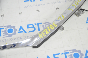 Chrome headlight frame front left Lexus GS300 GS350 GS430 GS450h 06-11 broken mount, sand, chrome swelled