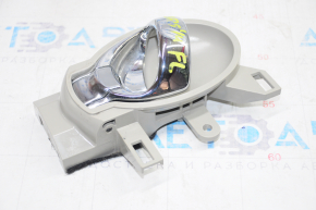 Door handle inside front left Nissan Versa 12-15 usa gray with chrome