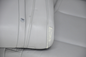 Back row of seats 2nd row Tesla Model S 12-15 pre-restyling, grey leather, heated, worn, PERFORMANCE