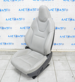 Driver's seat Tesla Model S 12-15 pre-rest, type 1, with airbag, electric, gray leather, heated, worn
