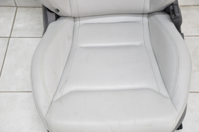 Passenger seat Tesla Model S 12-15 pre-rest, type 1, with airbag, electric, gray leather, worn