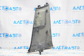 Center pillar trim lower left VW Jetta 11-18 USA black, broken crepe, scratches