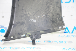 Center pillar trim lower left VW Jetta 11-18 USA black, broken crepe, scratches