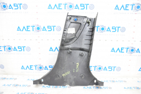 Center pillar trim lower left Tesla Model S 12-20 black, with gray insert, broken fastener