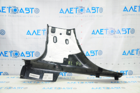 Jeep Cherokee KL 14-23 lower right center pillar trim, black, broken fastener, scratches