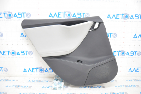 Door trim card rear left Tesla Model S 12-15 pre-rest black, with gray insert, with backlight, tear