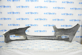 Front bumper bare Tesla Model S 12-15 pre-rest 6 sensors, gray, broken, scratches, no fragments, broken fastener