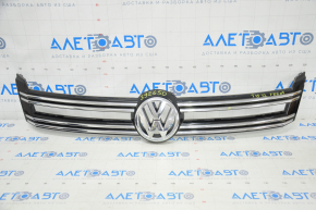 Grille cover with VW Tiguan 12-18 badge, rest bumps and sand on chrome