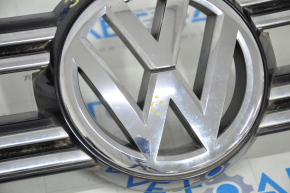 Grille cover with VW Tiguan 12-18 badge, rest bumps and sand on chrome