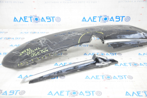 Radiator grill assembly Tesla Model S 12-15 pre-restoration for parking sensors, broken, tears, broken fasteners, missing fragments