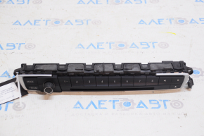 Central control panel BMW 3 F30 12-18 chrome, for navigation, cracks on buttons