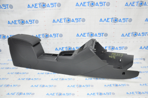 Central console armrest and cup holder VW Tiguan 09-18 leather black scratches, worn