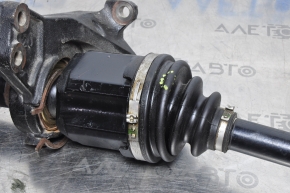 Drive axle shaft front right Toyota Highlander 14-16 3.5 FWD, with bracket, torn boot of inner CV joint, stripped thread