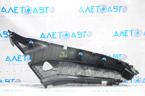 Rear pillar trim lower left Hyundai Elantra AD 17-20 black, broken fastener, scratches