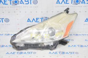 Headlight front left Toyota Prius V 12-14 bare prerest halogen broken fasteners and guide, need polishing