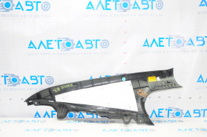 Rear pillar trim right Hyundai Veloster 12-17 black, scratches, broken fastener