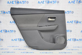 Door trim card rear left Toyota Prius V 12-14 rag dark gray scratches, scale on rag