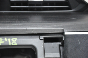 Torpedo front panel bare Honda Clarity 18-21 usa black, with overlay under black wood, scratches on overlay