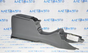 Console center armrest and cup holders Toyota Prius V 12-14 dark gray scratches, armrest for cleaning