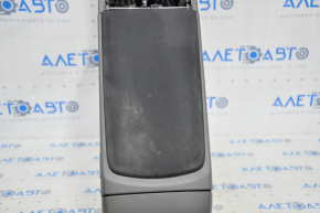Console center armrest and cup holders Toyota Prius V 12-14 dark gray scratches, armrest for cleaning