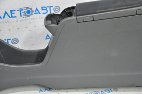 Console center armrest and cup holders Toyota Prius V 12-14 dark gray scratches, armrest for cleaning