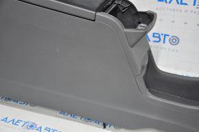 Console center armrest and cup holders Toyota Prius V 12-14 dark gray scratches, armrest for cleaning