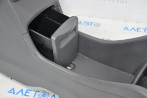 Console center armrest and cup holders Toyota Prius V 12-14 dark gray scratches, armrest for cleaning
