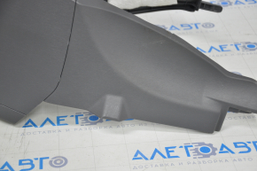 Console center armrest and cup holders Toyota Prius V 12-14 dark gray scratches, armrest for cleaning