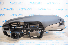 Dashboard front panel without AIRBAG Hyundai Sonata 15-17 gray overlays