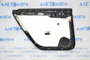 Door trim card rear right VW Passat b8 16-19 USA black with dark gray wood trim, broken fastener