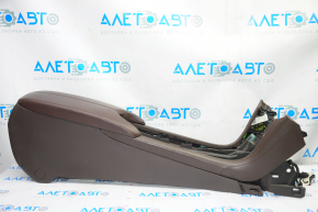 Central console armrest Cadillac ATS 13 - leather, brown, for re-upholstery, scratches