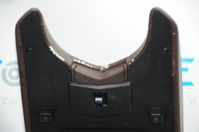 Central console armrest Cadillac ATS 13 - leather, brown, for re-upholstery, scratches