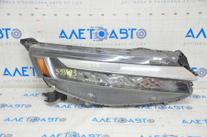 Headlight front right complete Honda Clarity 18-19 usa LED sand on chrome