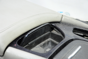 Central console, armrest and cup holders Cadillac CTS 14 - gray leather, broken pocket latch, dry cleaning